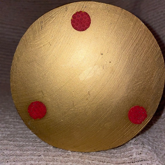 Golden Tassel Candlestick Holder: 1995 Nancy Jacobsen CHRISTMAS AROUND THE WORLD - Picture 5 of 6